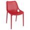 Luxury Commercial Living 32.25" Red Stackable Outdoor Patio Dining Chair
